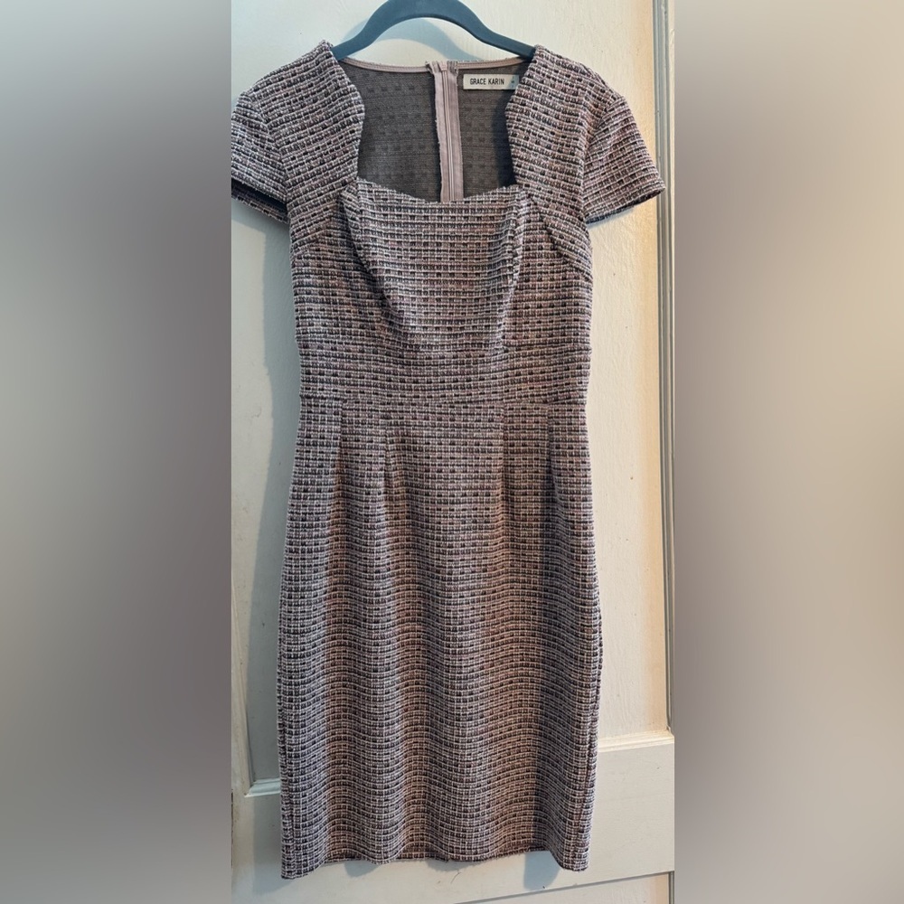 Grace Karin Chic Lavender print Dress size Small
